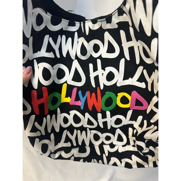 Robin Ruth HOLLYWOOD Crossbody Tote Bag Black White Large - Picture 2 of 5